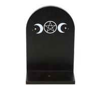 Something Different Triple Moon Incense Holder Shelf in Black Something Different Black