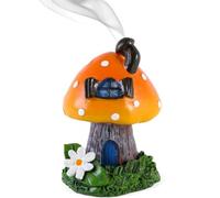 Something Different Vibrant Orange Toadstool House Design Incense Cone Holder - 11.5cm x 8.5cm (1 Pc) - Eye-catching Design - Perfect Ambience Enhancer for Home & Office