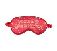 Something Different Wake Me Up When Its Christmas Satin Sleep Mask in Red Something Different Red