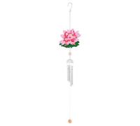 Something Different Water Lily Windchime Pink/green/silver (One Size)