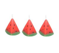 Something Different Watermelon Shaped Candle (Pack of 3) (One Size) (Red/Green)