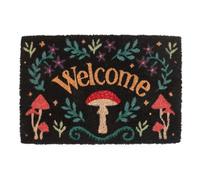 Something Different Welcome Mushroom Door Mat Black (One Size)