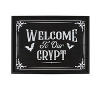 Something Different Welcome To Our Crypt MDF Plaque in Black Something Different Black