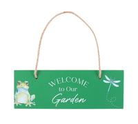 Something Different Welcome To Our Garden Hanging Sign Green (One Size)