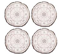 Something Different Wheel Of The Year Coaster Set (Pack of 4) in Dark Brown Something Different Dark Brown