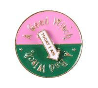 Something Different Which Witch Are You Spinning Badge in Baby Pink Something Different Baby Pink