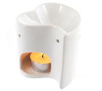 Something Different White Heart Ceramic Oil Burner Multicolour (One Size)