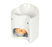 Something Different White Heart Oil Burner For Relaxation