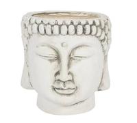 Something Different White Terracotta Buddha Head Planter Cream (One Size)