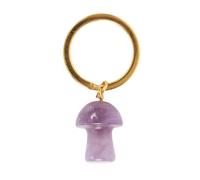 Something Different Wholesale Amethyst Mushroom Gemstone Keyring for Crystal Healing