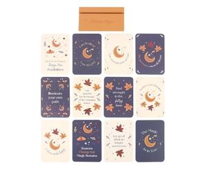 Something Different Wholesale Autumn Magic Affirmation Cards - Set of 10 Uplifting Messages with Wooden Stand - Inspirational Daily Cards for Positivity, Self-Love & Mindfulness