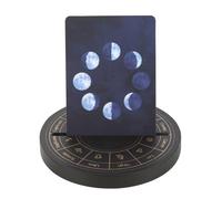Something Different Wholesale Black Astrology Wheel Tarot Card Stand - Celestial Design Wooden Stand for Tarot Cards, Cosmic Decor, for Tarot Enthusiasts and Astrology Lovers