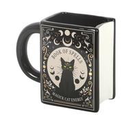 Something Different Wholesale Black Cat Magick Book of Spells Mug | Unique Book Shaped Design | 12x14.5x6.8 cm