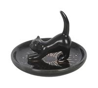 Something Different Wholesale Black Cat Magick Trinket Dish | Decorative Ceramic Plate for Jewelry and Small Items