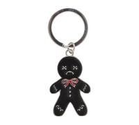Something Different Wholesale Black Gingerdead Man Keyring - Gothic Holiday Charm, Spooky Christmas Accessory, Quirky Keychain Gift for Alternative Décor, Fun Stocking Stuffer for Dark Humor Lovers
