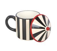 Something Different Wholesale Black Striped Circus Tent Mug | Fun Ceramic Novelty Cup | 13x13x10 cm