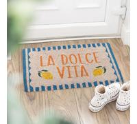 Something Different Wholesale Blue La Dolce Vita Doormat | Indoor/Outdoor Welcome Mat | 60x40cm | Non-Slip Backing