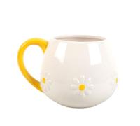 Something Different Wholesale Charming Springtime Daisy Mug with Yellow Handle - Unique Daisy-Themed Gift