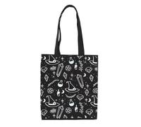Something Different Wholesale Crystal Witch Print Polycotton Tote Bag - Stylish and Spacious Reusable Shoulder Bag with Magical Design for Witches, Eco-Friendly Shopping, and Everyday Use
