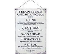 Something Different Wholesale Deadly Terms Hanging Metal Sign