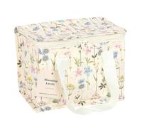 Something Different Wholesale Eco-Friendly Floral Lunch Bag, Recycled Plastic, Spacious & Durable, Pink, Blue & Yellow Wild Bloom Design, Ideal for School, Work, Picnics, Easy to Clean & Lightweight