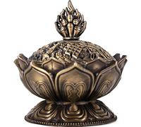Something Different Wholesale Elegant Brass Metal Lotus Incense Cone Holder - 7.5cm x 7cm (1 Pc.) - Unique & Sophisticated Design -Perfect for for Home & Office Decor