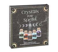Something Different Wholesale Enchanting Crystal Chip Jars Set - Natural Crystal Bottles for Spellwork - Spell Jar Crystals and Crystal Grid Stones - Mystical Gift Set
