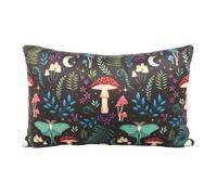 Something Different 40Cm Rectangular Dark Forest Print Cushion, Black