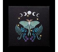 Something Different Wholesale Ethereal Glow Canvas - Luna Moth Light-up Wall Art (30x30cm) | Mesmerizing LED-Illuminated Home Decor with Enchanting Illustration