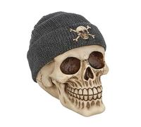 Something Different Wholesale Eye-Catching Gothic Decor: Resin Skull Ornament with Beanie - Realistic Handpainted Figurine, Detailed Sculpture - Halloween Home Decor & Gothic Skull Collection