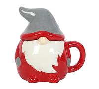 Something Different Wholesale Festive Gonk Lidded Mug - Christmas Gnome Design - Quirky Drinkware - 300ml Capacity