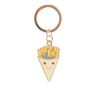 Something Different Wholesale Fish and Chips Enamel Keyring | British Seaside Souvenir | Quirky Gift for Beach Lovers | Green Food Charm for Keys, Bags, or Backpacks