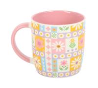 Something Different Wholesale Floral Patchwork Print Mug | Colorful Floral Design | Microwave & Dishwasher Safe