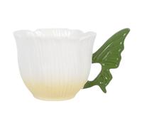Something Different Wholesale Flower Fairy Wing Teacup | Ceramic Teacup with Fairy Wing Handle - 450ml Capacity
