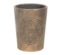 Something Different Wholesale Garden Witch Bronze Effect Terracotta Plant Pot | Rustic Design | 16.5x12.5x12.5 cm
