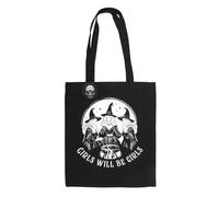 Something Different Wholesale Girls Will Be Girls Tote Bag | Spellcasting Witch Design | Polycotton Shopper | Gothic Feminist Gift | Witchy Eco Bag