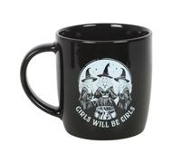 Something Different Wholesale Girls Will Be Girls Witchy Mug | 320ml Capacity | Black Ceramic | Spellbinding Design | Microwave & Dishwasher Safe | Witch Gift