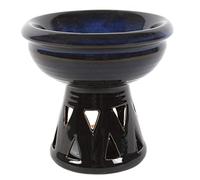 Something Different Wholesale Gorgeous Blue Ceramic Deep Bowl Oil Burner - 13.5cm x 14cm (1 Pc.) - Premium Material, Versatile & Elegant Design - Ideal Home Decor, Relaxing Ambiance