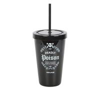 Something Different Wholesale Gothic Drinkware: Deadly Poison Plastic Tumbler with Straw - Statement Tumbler from Dark Matter Collection - Unique Style Mug - Gothic Gifts UK