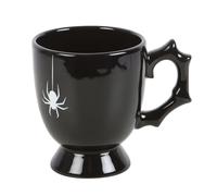 Something Different Wholesale Gothic Teacup with Thorny Black Handle and Printed Spider Detail - Ideal for Unique Tea Moments - Embrace Dark Elegance in Every Sip