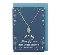 Something Different Wholesale Hand of Hamsa Necklace | Turquoise Pendant on Greeting Card | Protective Charm Gift | Witchy Jewellery
