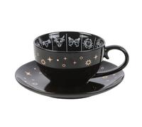 Something Different Wholesale Handcrafted Astrology Fortune Telling Teacup with Zodiac Signs and Symbols - Ceramic Tea Cup for Divination and Spiritual Guidance