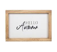 Something Different Wholesale Hello Autumn Wooden Frame Sign - Contemporary Wall Art with Light Wooden Frame - Autumn-Themed Home Decor with Sawtooth Hanger - Versatile & Painterly Effect