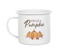 Something Different Wholesale Hello Pumpkin Enamel Mug - Autumn Mug for Seasonal Gifts & Home Decor