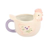 Something Different Wholesale Hen Shaped Mug | 250ml Ceramic Mug with Floral Pastel Design | Cute Cottagecore Coffee Cup, Microwave & Dishwasher Safe