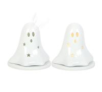 Something Different Wholesale Hey Boo Ghost Ceramic Tea Light Holder - Spooky Halloween Candle Holder for Hauntingly Beautiful Ambiance - Perfect Halloween Decor