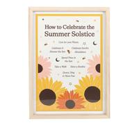 Something Different Wholesale How to Celebrate the Summer Solstice Framed Wall Art Print - Vibrant Design with Seasonal Rituals & Joyful Suggestions
