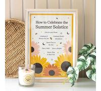 Serano How to Celebrate the Summer Solstice Framed Wall Art Print - White - MDF - 1