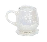 Something Different Wholesale Iridescent Snowflake Mug, Coaster & Socks Set | Gift Ready | Festive Tableware & Comfort