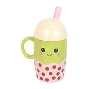 Something Different Wholesale Kawaii Bubble Tea Lidded Mug | Cute Novelty Cup | Lid and Straw Included